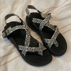Chaco Black and Gray Sporty Sandals